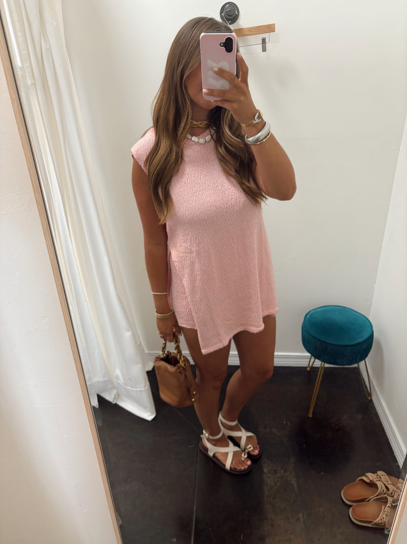 Sweater Tank Set | Baby Pink