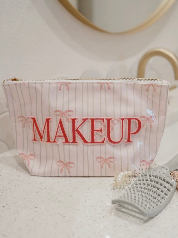 Clear Makeup Ribbon Bag