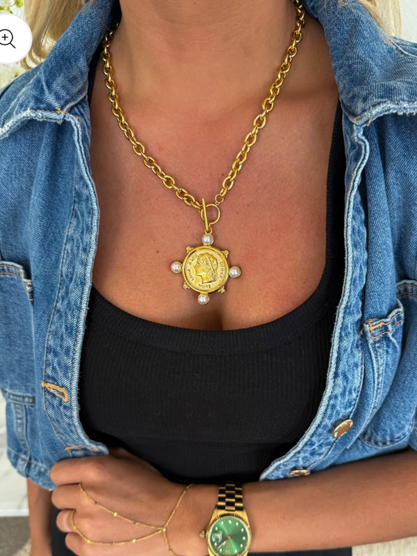 Pearl Coin Necklace