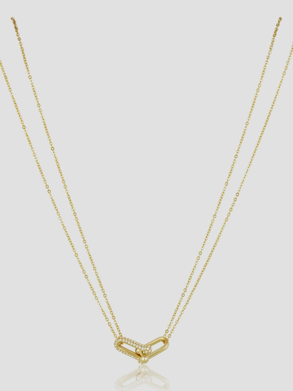 U Link Pave Necklace