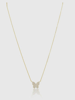 Elsie Pave Butterfly Necklace
