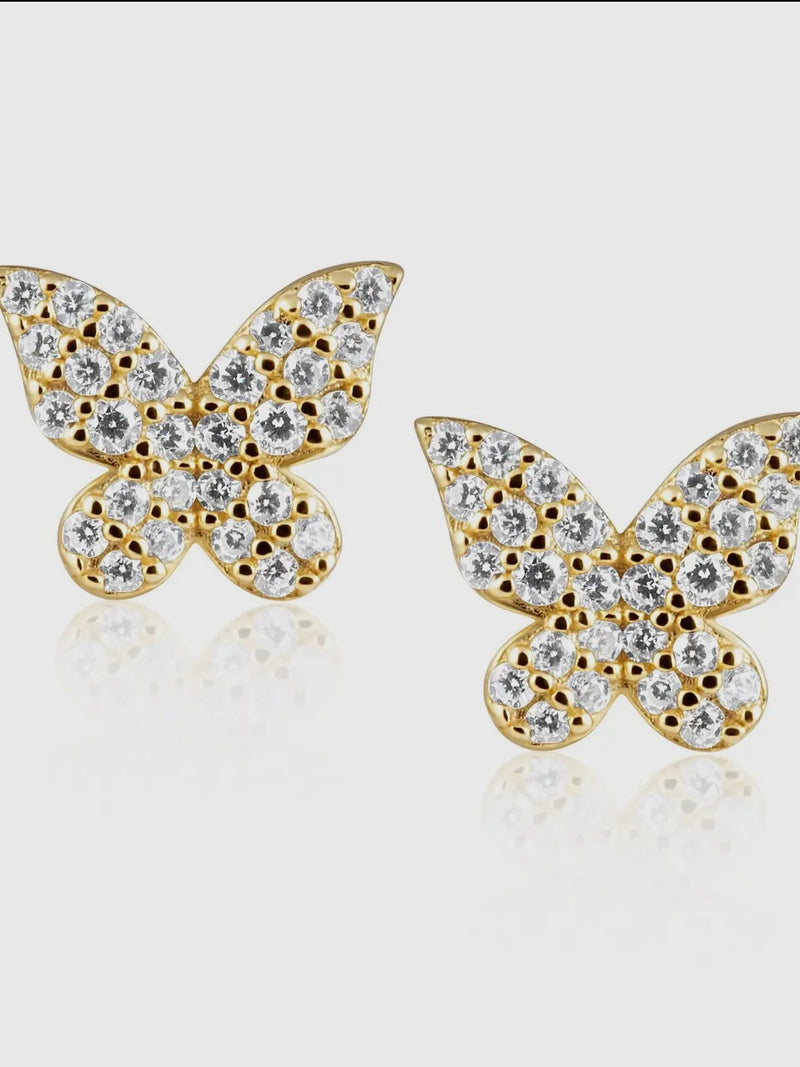 Elsie Pave Butterfly Stud