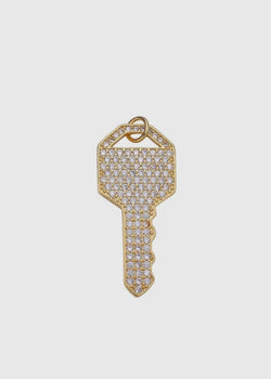 Rhinestone Key Charm