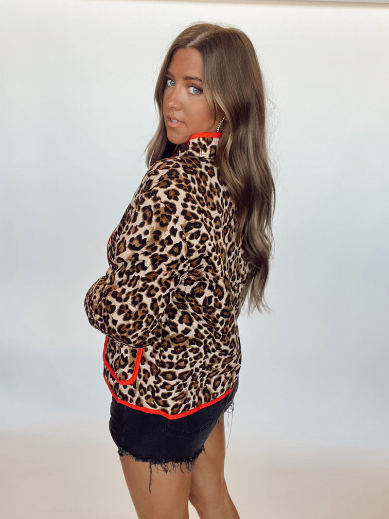 Cheetah Quilted Jacket