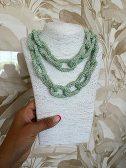 Blue Mint Statement Necklace