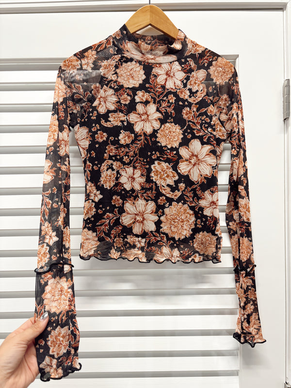 Mesh Floral Top