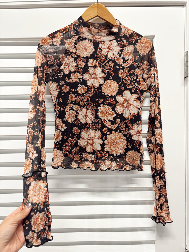 Mesh Floral Top