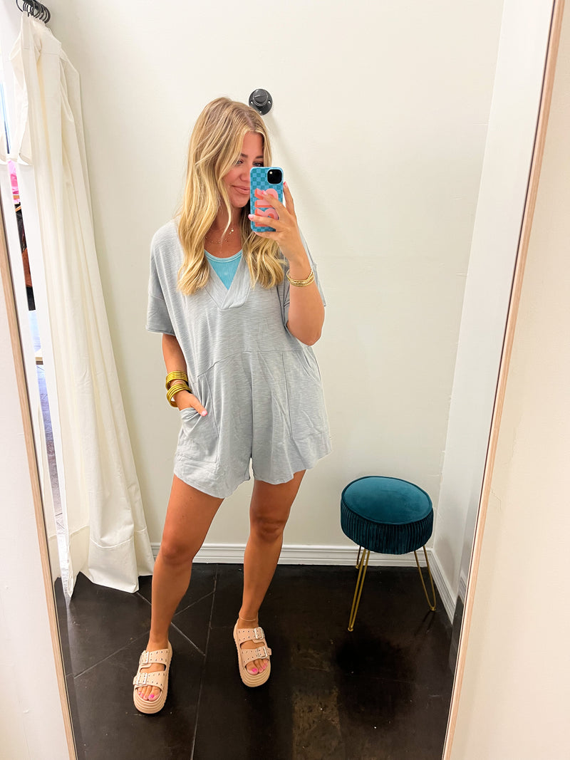 First Time Grey Romper