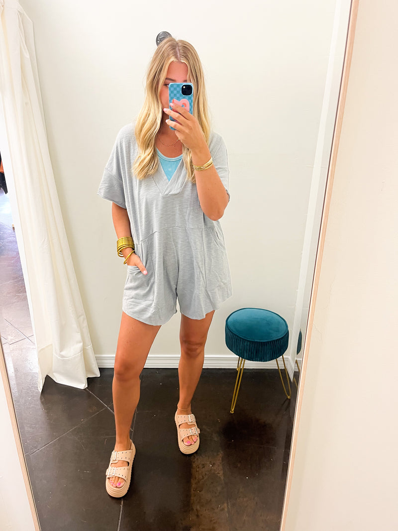 First Time Grey Romper