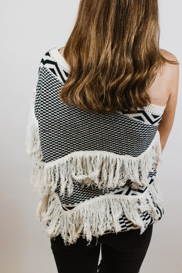 Fringe Oatmeal Sweater