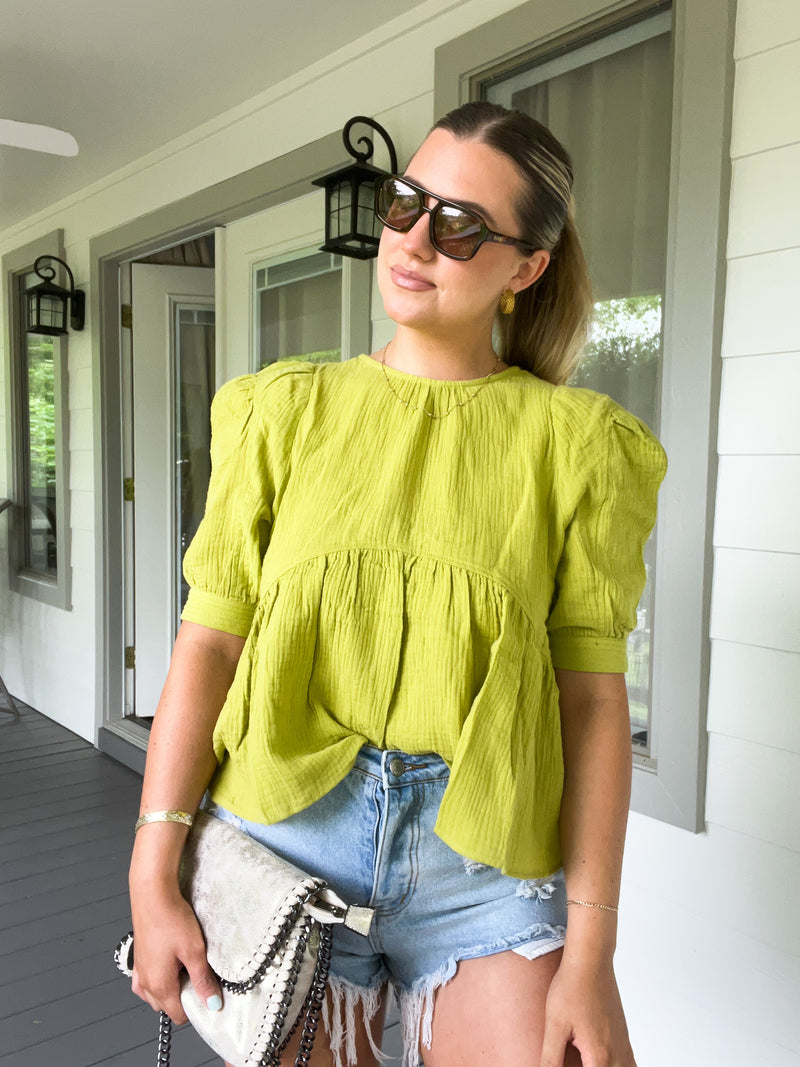 Chartreuse Puffed Top